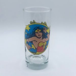 Vintage Print Wonder Woman Highball Glass
